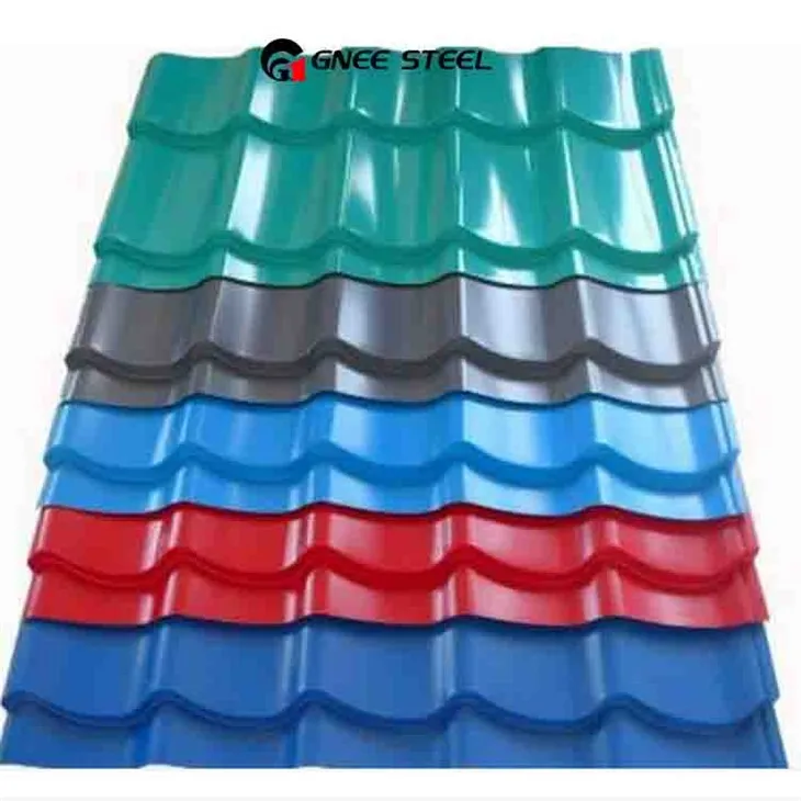 سقف فولادی موجدار رنگی GI گالوانیزه